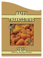 Corn Thanksgiving Curved Wine Labels 2.75x3.75